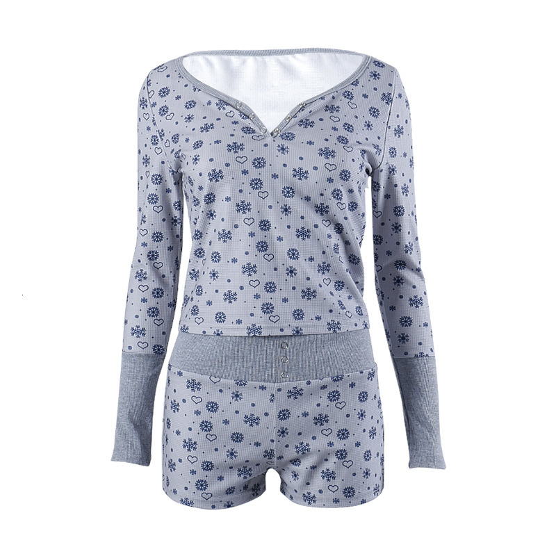 Women s Two Piece Pant Short Sets 2023 Casual Printed Long Sleeve Tops and High Waist Shorts 2 Y2K Fashion Skinny Loungewear Suits 230106