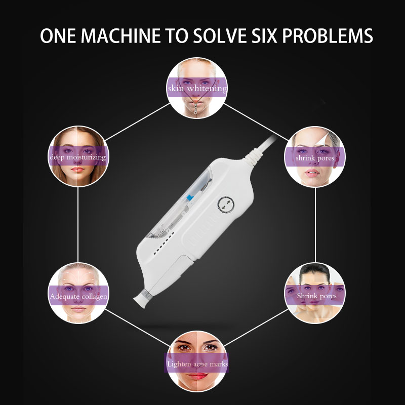 2023 No-Needle Mesotherapy Device Skin Rejuvenation Solve Skin Problems Deeper Layer Mesogun Cool hammer Needle Free HF Hello Face