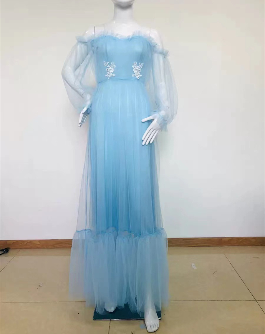Maternity Dresses Tulle For Po Session Sexy Long Pregnancy Dress Shooting Pregnant Woman Clothes Female Evening Wedding Gowns 230107