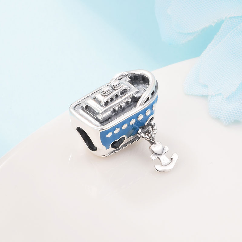 925 Sterling Silver Anchored Cruise Ship Bead Fits European Jewelry Pandora Style Charm Bracelets
925 Sterling Silver Anchored Cruise Ship Bead Fits European Jewelry Pandora Style Charm Bracelets