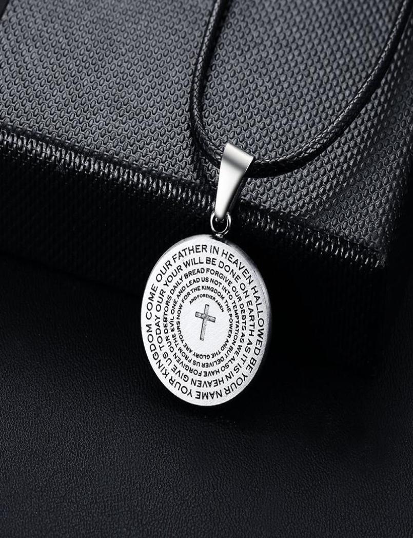 Pendant Necklaces Modyle 2021 Leather Chain Silver Color Cross Prayer Necklace For Man The 039s Catholic Jewelry Whole7012012
Pendant Necklaces Modyle 2021 Leather Chain Silver Color Cross Prayer Necklace For Man The 039s Catholic Jewelry Whole7012012