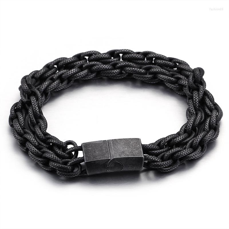 Link Bracelets Men's Titanium Personality Male Black Japan And South Korea Stainless Steel Bracelet Creative Gifts
Link Bracelets Men's Titanium Personality Male Black Japan And South Korea Stainless Steel Bracelet Creative Gifts