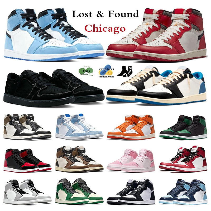 Chicago Lost and Found 1 Mens Basketball Shoes Jumpman Retro 1s Cactus Jack retros University Blue Dark Mocha Black Phantom Washed Pink Womens Sports Trainers 36-47, 34
Chicago Lost and Found 1 Mens Basketball Shoes Jumpman Retro 1s Cactus Jack retros University Blue Dark Mocha Black Phantom Washed Pink Womens Sports Trainers 36-47, 34