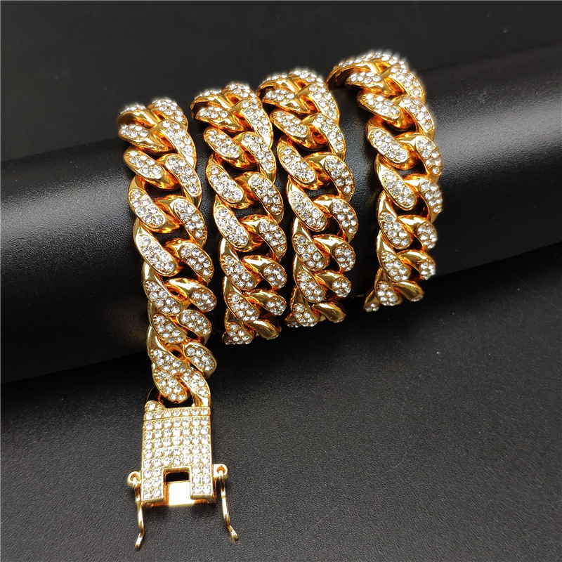 12mm Cuban Link Chain Necklace Bracelet Jewelry Set 18K Real Gold Plated Stainless Steel Miami Necklace with Design Spring Buckle, 8mm
12mm Cuban Link Chain Necklace Bracelet Jewelry Set 18K Real Gold Plated Stainless Steel Miami Necklace with Design Spring Buckle, 8mm