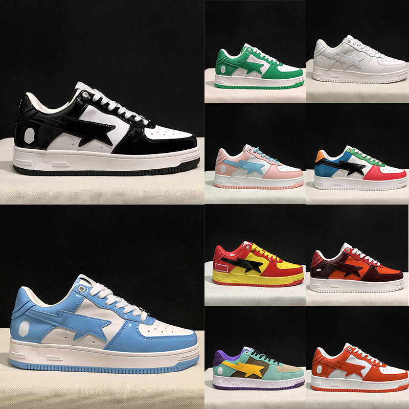 2023 Designer Shoes For Mens Womens Bapestas Outdoor Trainers Patent Leather Black White Sax Blue Orange ABC Camo Green White Flats Riding Walking Sneaker bapesta, 17
2023 Designer Shoes For Mens Womens Bapestas Outdoor Trainers Patent Leather Black White Sax Blue Orange ABC Camo Green White Flats Riding Walking Sneaker bapesta, 17