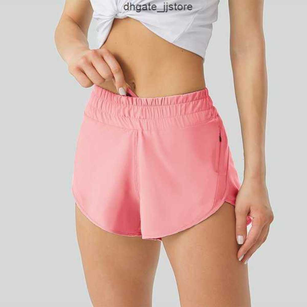 Designer Womens Shorts Lu Yoga Fit Zipper Pocket High Rise Quick Dry Women Train Lululemens Short Loose Style Breathable G5ph