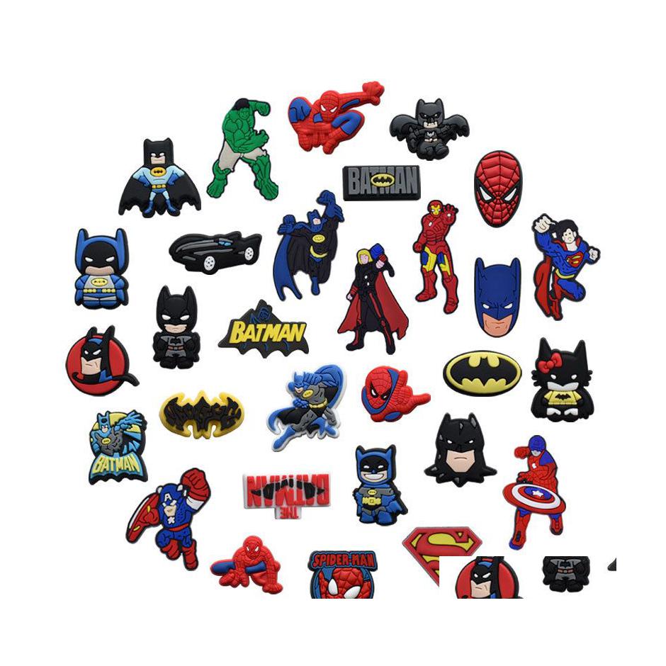 Shoe Parts Accessories Charms Wholesale Childhood Memories Boy Super Hero Cartoon Croc Pvc Decoration Buckle Soft Rubber Clog Fast Dhrui, Red
Shoe Parts Accessories Charms Wholesale Childhood Memories Boy Super Hero Cartoon Croc Pvc Decoration Buckle Soft Rubber Clog Fast Dhrui, Red