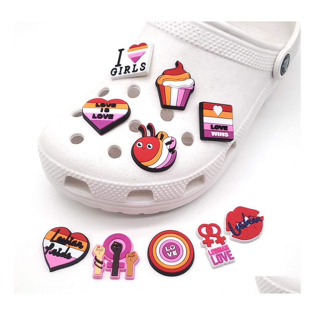 Shoe Parts Accessories Charms Wholesale Childhood Memories Lgbt Cartoon Croc Pvc Decoration Buckle Soft Rubber Clog Fast Drop Deli Dhuki, Red
Shoe Parts Accessories Charms Wholesale Childhood Memories Lgbt Cartoon Croc Pvc Decoration Buckle Soft Rubber Clog Fast Drop Deli Dhuki, Red