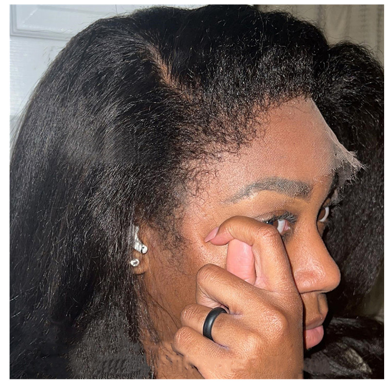 Kinky Straight Wig Transparent 360 full Lace Frontal Wig Curly Human Hair Wigs 360 Pre Plucked Glueless Closure Remy 130% HD invisible, 1b;natural color
Kinky Straight Wig Transparent 360 full Lace Frontal Wig Curly Human Hair Wigs 360 Pre Plucked Glueless Closure Remy 130% HD invisible, 1b;natural color