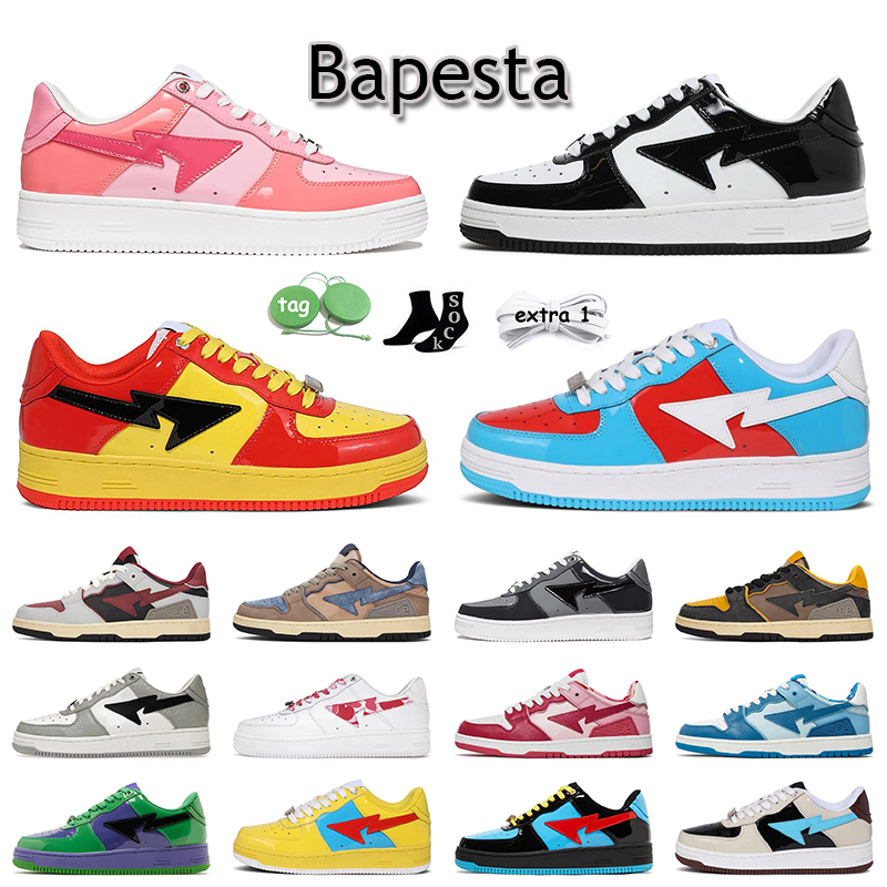 Bapesta Shoes Bapestas Sk8 Sta Running Shoes Color Camo Combo Pink Patent Leather Black JJJJound x Baped Women Mens Designer Sneakers Platform Sports Trainers, B32 blue 36-45 
Bapesta Shoes Bapestas Sk8 Sta Running Shoes Color Camo Combo Pink Patent Leather Black JJJJound x Baped Women Mens Designer Sneakers Platform Sports Trainers, B32 blue 36-45