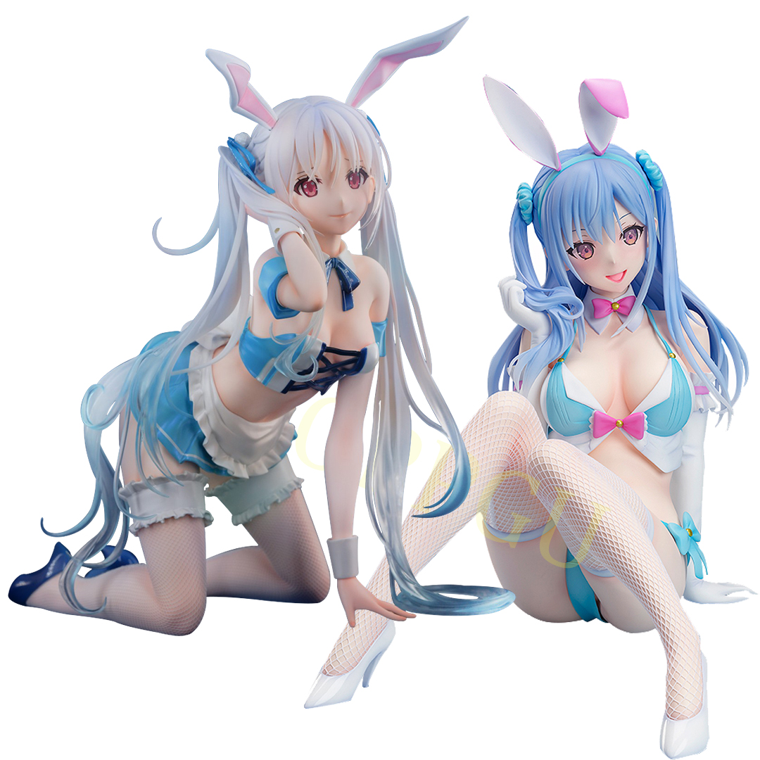Miniatures Toys 1/4 Native BINDing Chris Aqua Blue Bunny Girl Figure Japanese Anime PVC Action Figure Toy Statue Adults Collecti