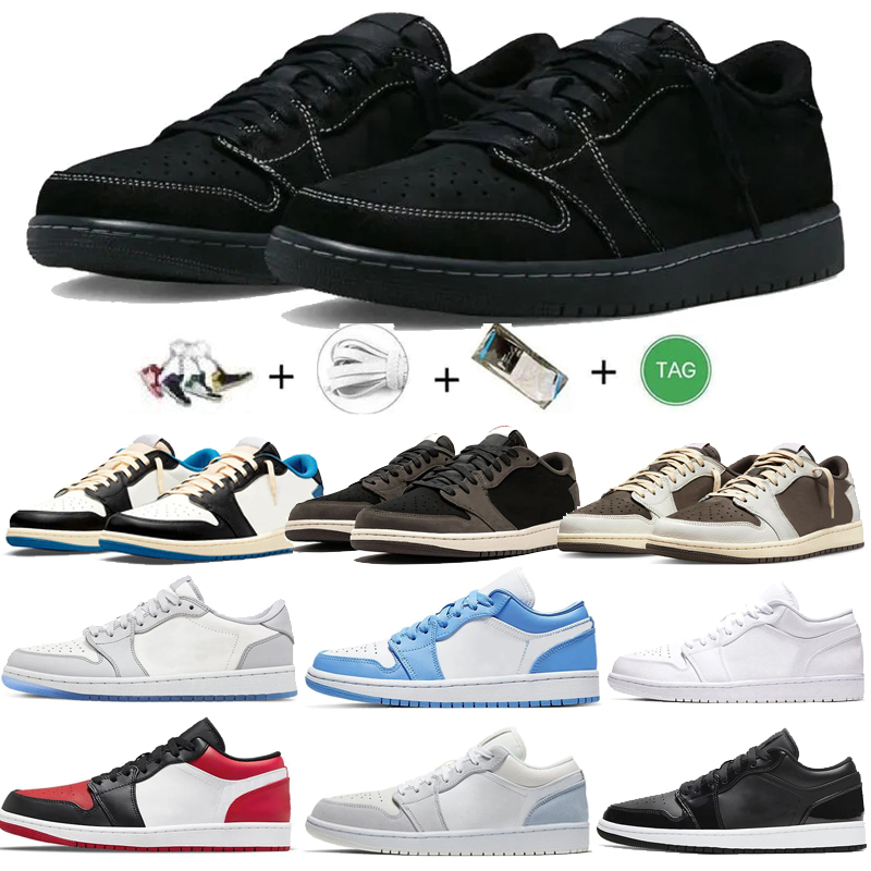Travis scotts 1 retro Basketball Shoes 1s low men panda cactus jack Black Phantom lost and founds Reverse Mocha Chicago Fragment Starfish Mens Trainers Sneakers us13