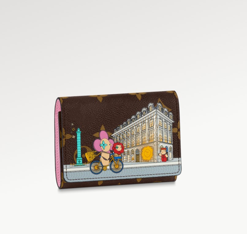 M81638 Luxury Women's Folding Wallet Threefold Card Bag Rose
