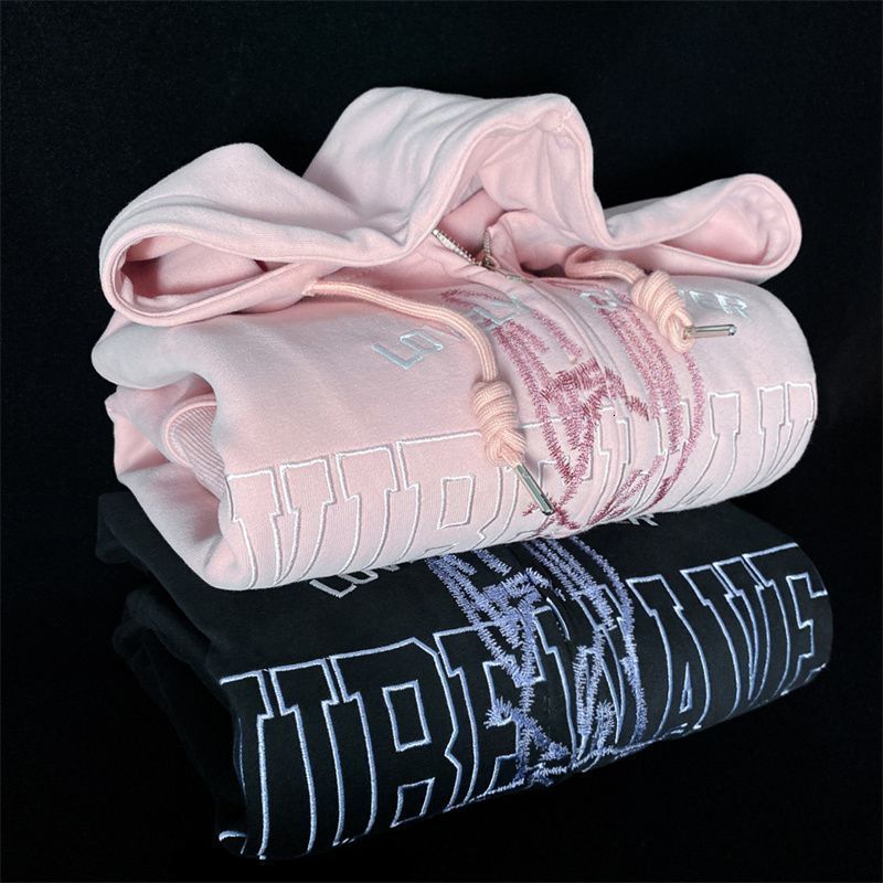 Women s Hoodies Sweatshirts autumn loose hoodie long sleeved top female women American retro letter embroidery hooded sweater trend casual jacket 2301