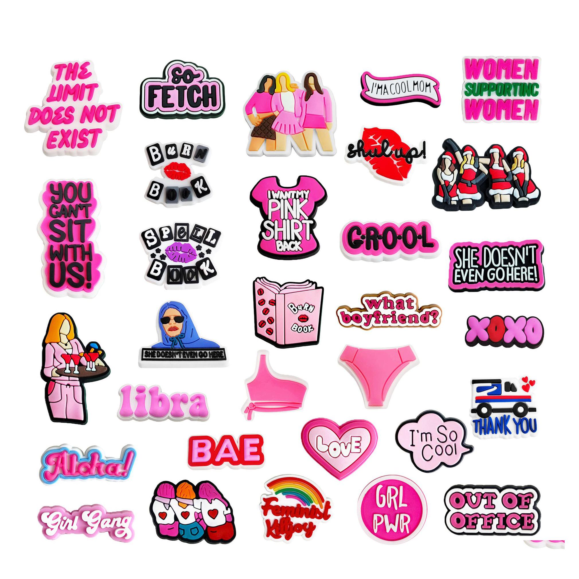Shoe Parts Accessories Charms Wholesale Childhood Memories Pink Mean Girl Burn Book Cartoon Croc Pvc Decoration Buckle Soft Rubber Dh8Y0, Red
Shoe Parts Accessories Charms Wholesale Childhood Memories Pink Mean Girl Burn Book Cartoon Croc Pvc Decoration Buckle Soft Rubber Dh8Y0, Red