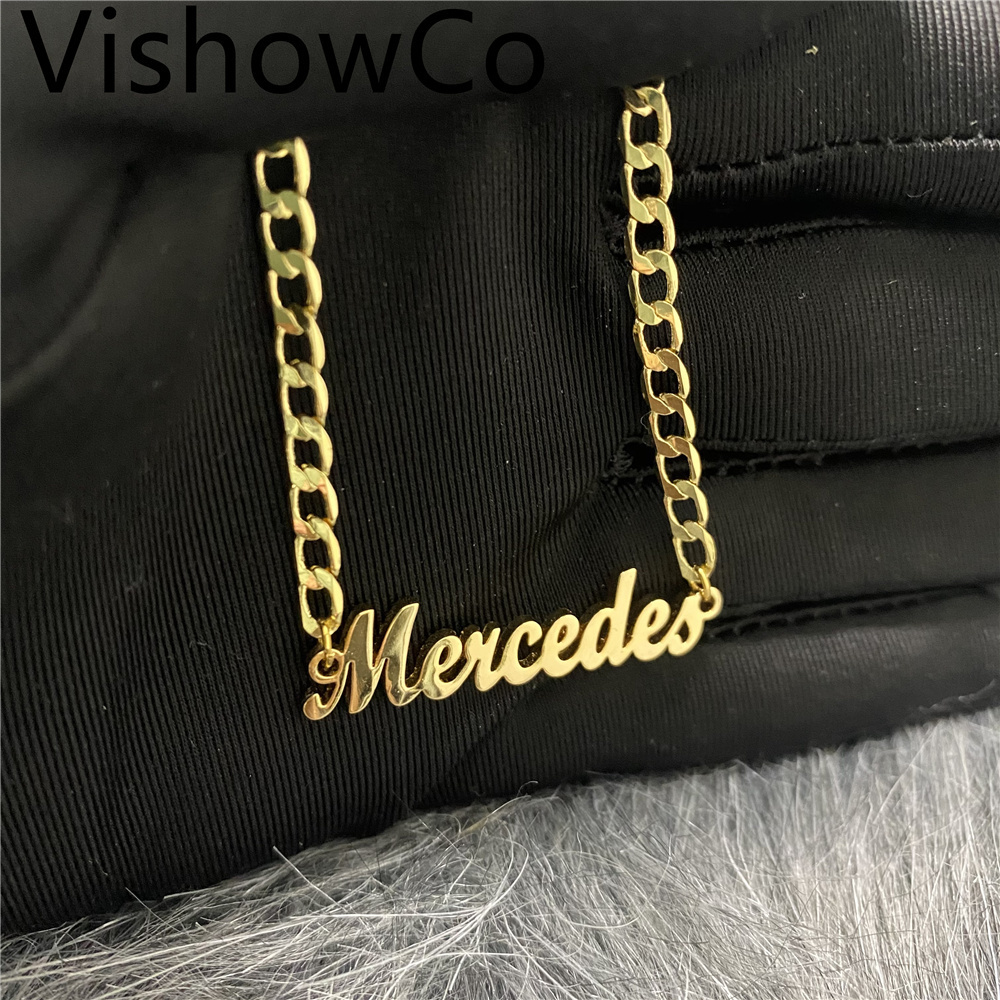 Anklets Customized Name Anklet for Women Personalized Gold Color Stainless Steel Jewelry Custom Nameplate Bracelet With Heart Gifts 230107