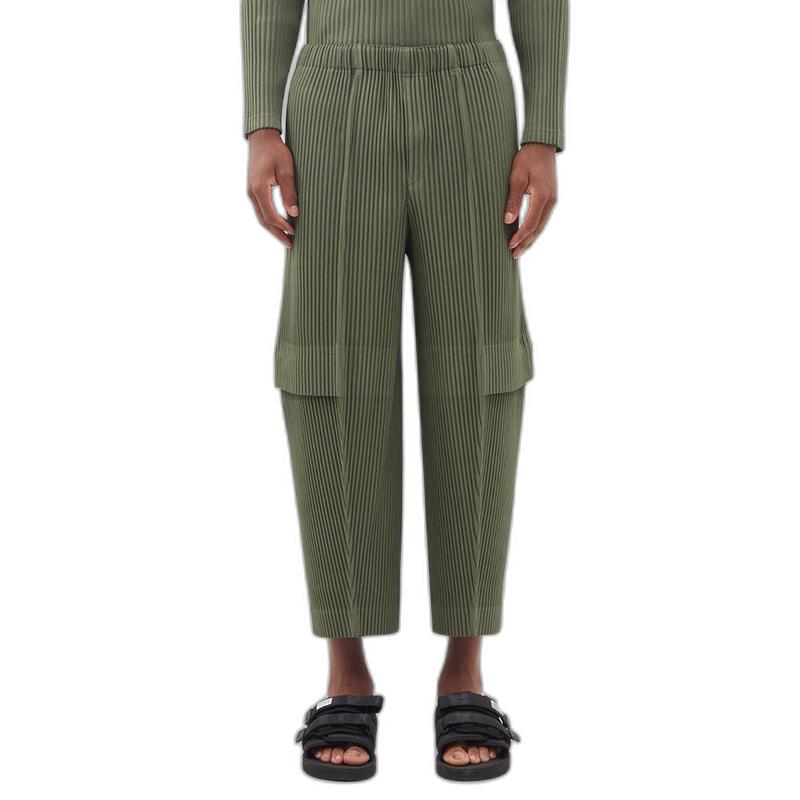 Men039s Pants Miyake Pleated Homme Men Cargo Black High Waist AnkleLength3669440