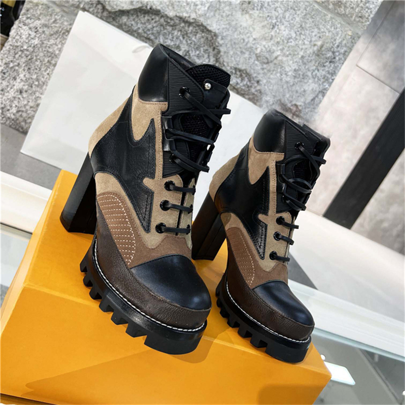 2023 Designer Paris Iconic Star Trail Ankle Boots Treaded Rubber Patent Canvas And Leather High Heel Chunky Lace up Martin Ladys Winter Sneakers Size 35-41
2023 Designer Paris Iconic Star Trail Ankle Boots Treaded Rubber Patent Canvas And Leather High Heel Chunky Lace up Martin Ladys Winter Sneakers Size 35-41