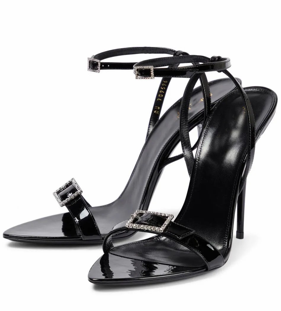 Famous Summer Cassie Crepe Satin Sandals Shoes Women Claude Patent Leather Gladiator Sandalias Gold-tone buckles Lady High Heels EU35-43
Famous Summer Cassie Crepe Satin Sandals Shoes Women Claude Patent Leather Gladiator Sandalias Gold-tone buckles Lady High Heels EU35-43