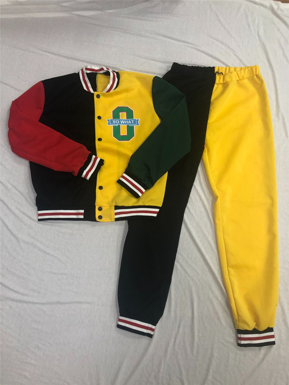 Wholesale Baseball Uniform Tracksuits Women Two Piece Sets Fall Winter Outfits Long Sleeve Jacket and Pants Sportswear Outwork Sweatsuits Sports Suits