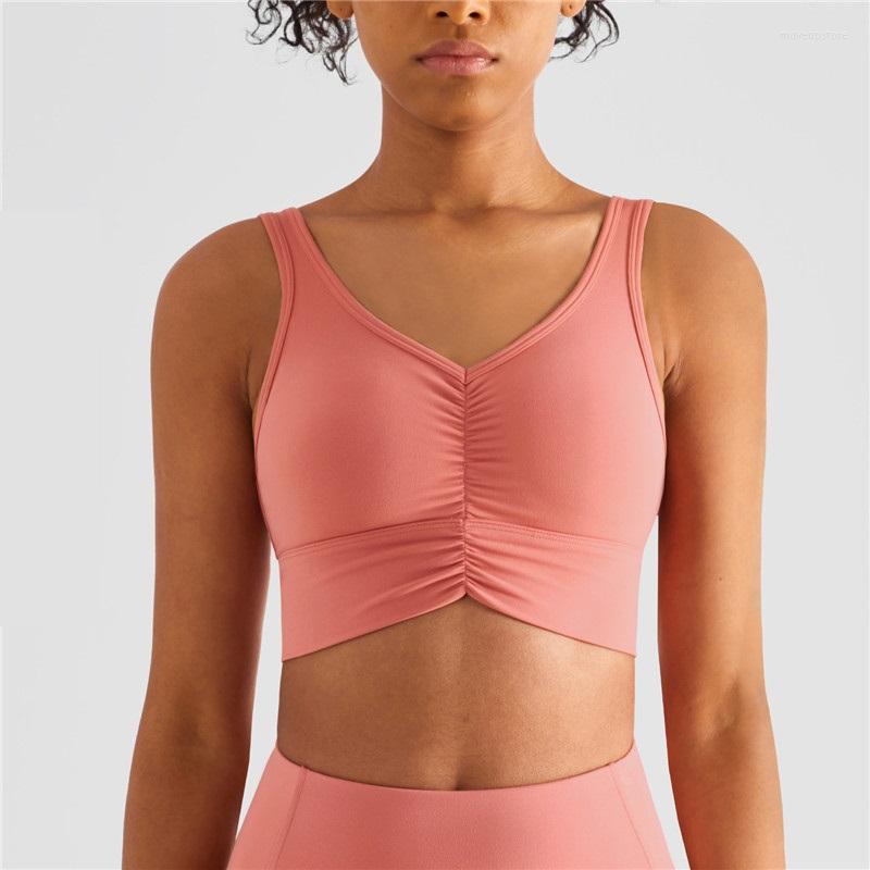 Yoga Outfit Solid Color Fold Women Fitness Bra Soft Sport Tight Tank Crop Top Gym Underwear Comprehensive Workout Training Chest Pad, Coffee
Yoga Outfit Solid Color Fold Women Fitness Bra Soft Sport Tight Tank Crop Top Gym Underwear Comprehensive Workout Training Chest Pad, Coffee
