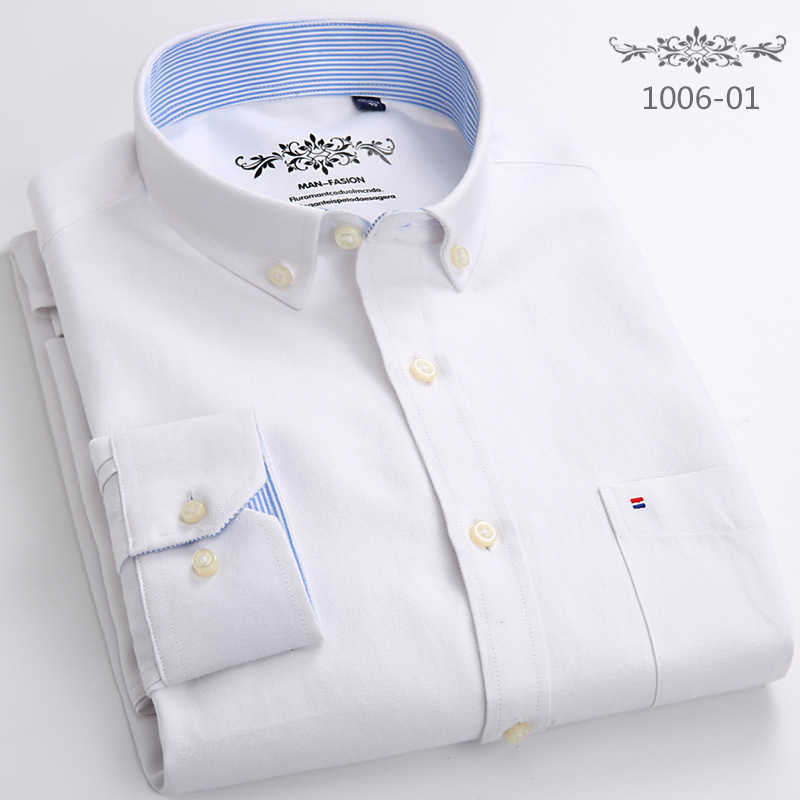 Men Shirt Long Sleeve Brand Business Casual Oxford Slim Fit Shirts Mens Solid Collar Dress Shirt Social Great, 1006-20
Men Shirt Long Sleeve Brand Business Casual Oxford Slim Fit Shirts Mens Solid Collar Dress Shirt Social Great, 1006-20