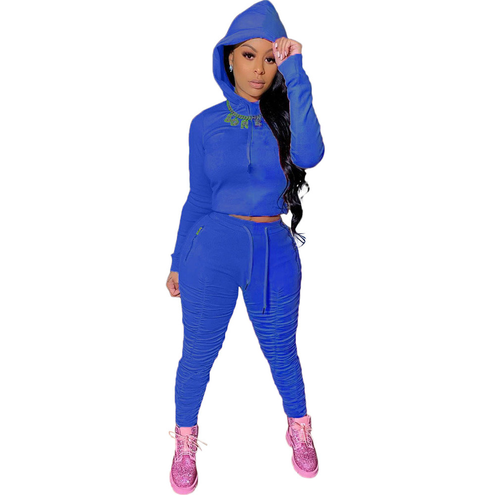 Fall Winter Jogger Suits Women Tracksuits Long Sleeve Pullover Hooded Hoodie And Pants Two Piece Sets Matching Sweatsuits Casual Sportswear Clothing 8