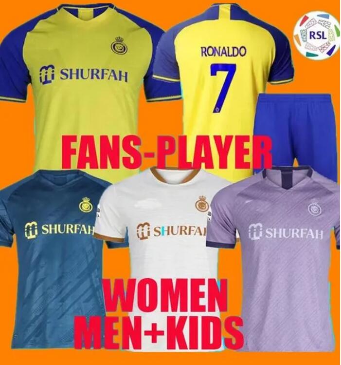 22 23 Al Nassr FC soccer Jerseys Ronaldo 2022 2023 Home away third 2022 23 CR7 Gonzalo Martinez Talisca Ghislain Konan Vincent men kids kit Football shiirt Al-Nassr FC
22 23 Al Nassr FC soccer Jerseys Ronaldo 2022 2023 Home away third 2022 23 CR7 Gonzalo Martinez Talisca Ghislain Konan Vincent men kids kit Football shiirt Al-Nassr FC