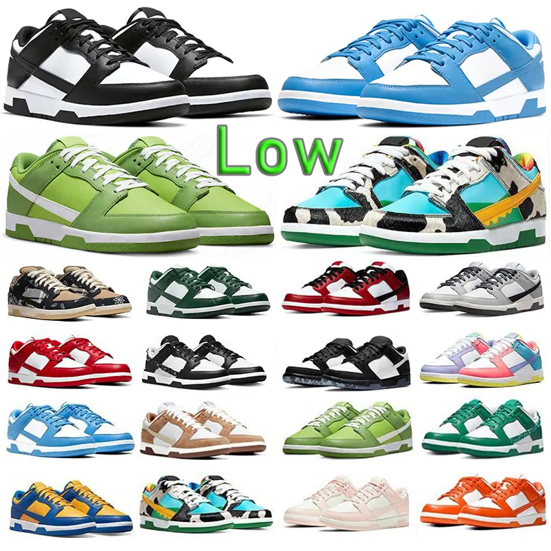 Mens Women chunky Low basketball shoes black white panda UNC laser orange coast syracuse kentucky pink valentines day purple outdoor sports sneakers casual shoes