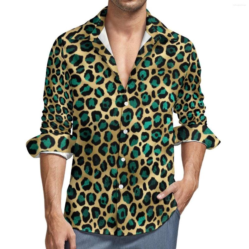 Men's Casual Shirts Teal And Gold Leopard Shirt Man Spots Print Autumn Street Style Blouses Long Sleeve Oversize Clothing, Style-1
Men's Casual Shirts Teal And Gold Leopard Shirt Man Spots Print Autumn Street Style Blouses Long Sleeve Oversize Clothing, Style-1