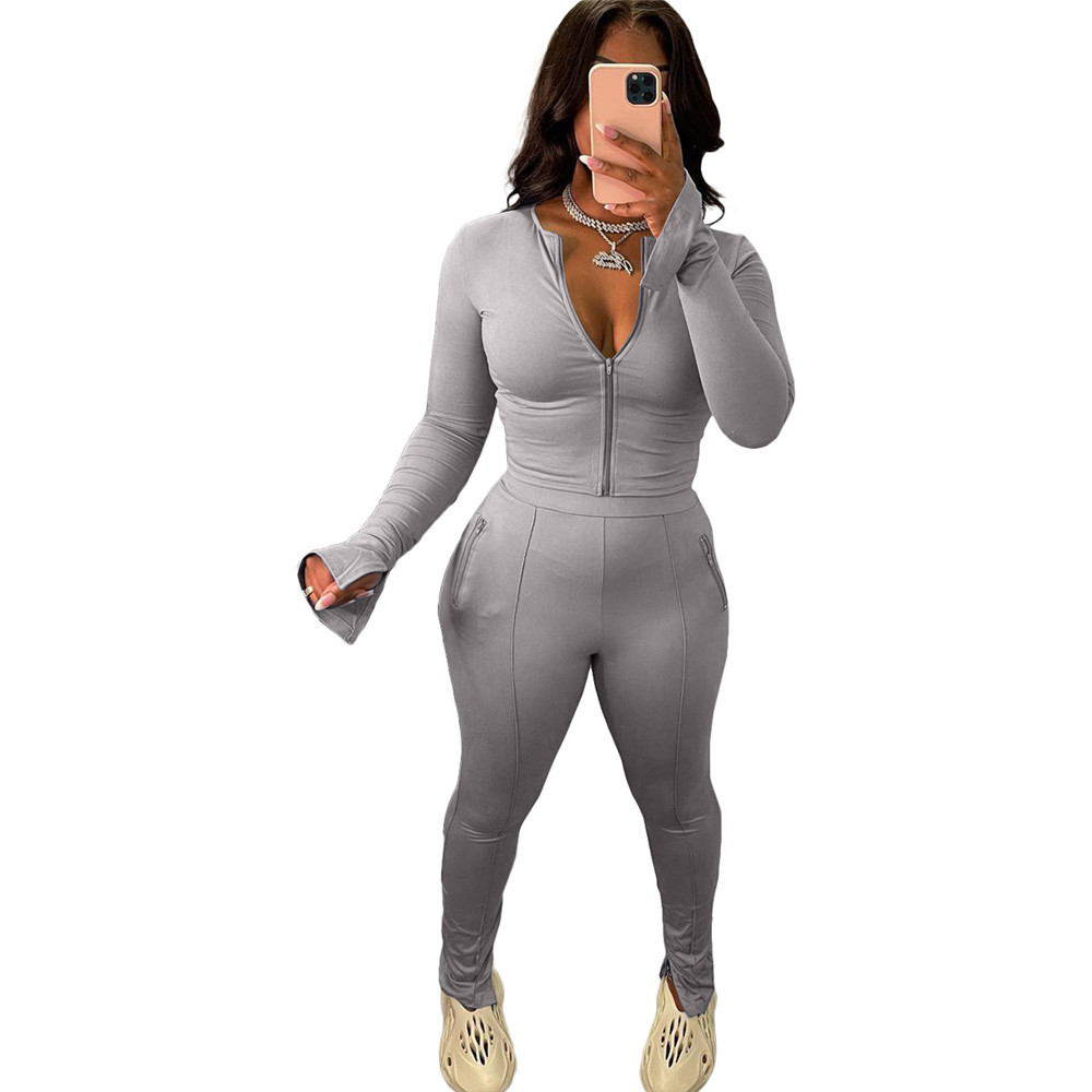 Fall Winter Clothes Women Tracksuits Long Sleeve Outfits Solid Jacket and Pants Two Piece Sets Outwork Sportswear Casual Jogger suits Solid Sweatsuits