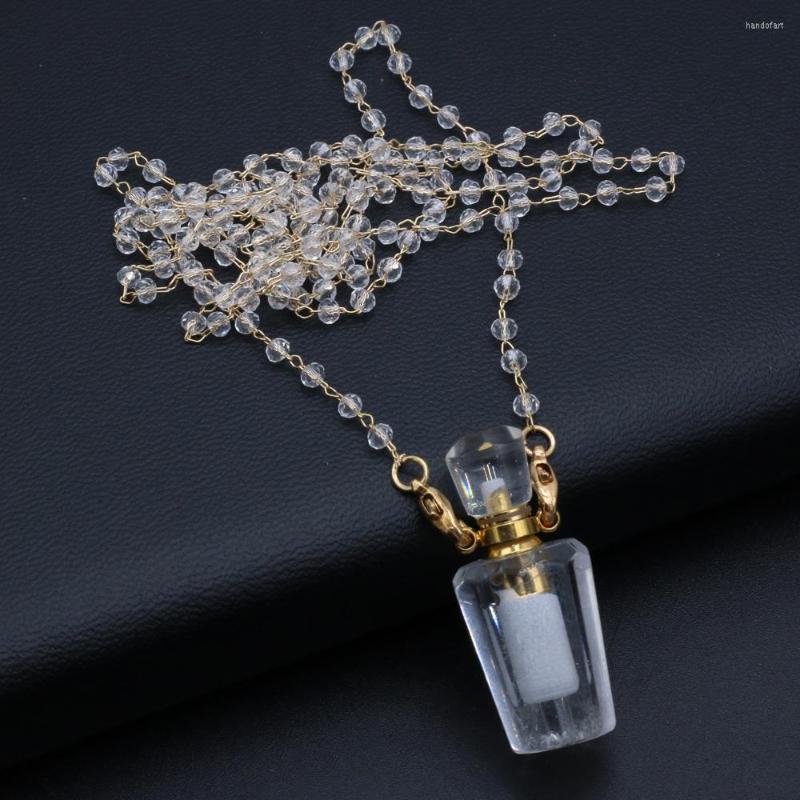 Pendant Necklaces Selling Natural Semi-precious Stones White Crystal Perfume Bottle Boutique Making DIY Fashion Charm Necklace Jewelry
Pendant Necklaces Selling Natural Semi-precious Stones White Crystal Perfume Bottle Boutique Making DIY Fashion Charm Necklace Jewelry