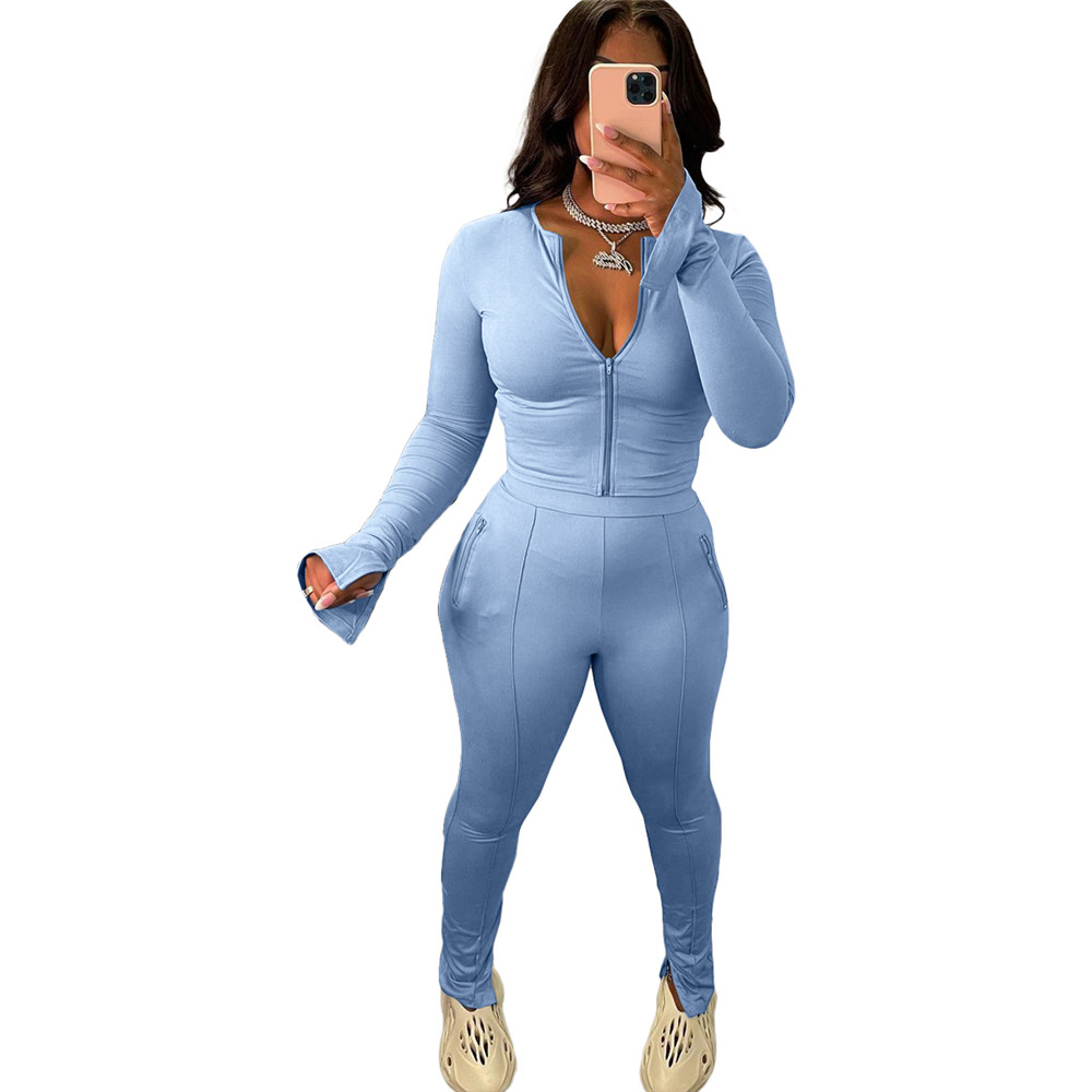 Fall Winter Clothes Women Tracksuits Long Sleeve Outfits Solid Jacket and Pants Two Piece Sets Outwork Sportswear Casual Jogger suits Solid Sweatsuits
