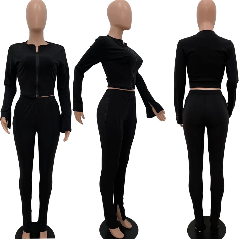Fall Winter Clothes Women Tracksuits Long Sleeve Outfits Solid Jacket and Pants Two Piece Sets Outwork Sportswear Casual Jogger suits Solid Sweatsuits