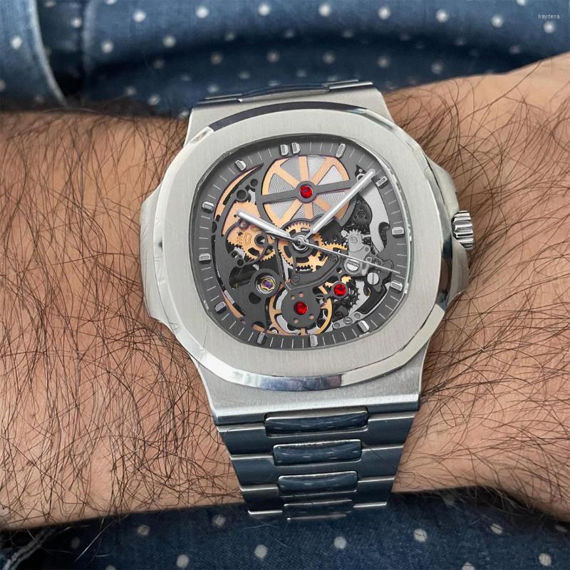 Wristwatches 43MM PP Men's Watches Luxury Automatic Watch For Men Mechanical Wristwatch Skeleton Stainless Steel Sapphire Glass Male, M003a-ss
Wristwatches 43MM PP Men's Watches Luxury Automatic Watch For Men Mechanical Wristwatch Skeleton Stainless Steel Sapphire Glass Male, M003a-ss
