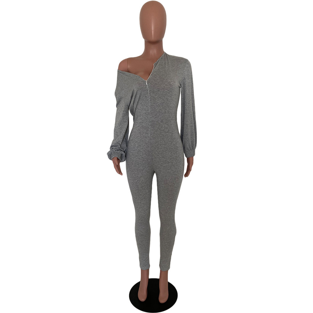 Wholesale Jumpsuits Women Fall Winter Clothes Bodycon Rompers Long Sleeve Solid Jumpsuits One Piece Outfits Skinny Overalls Loose Pnats Casual Streetw