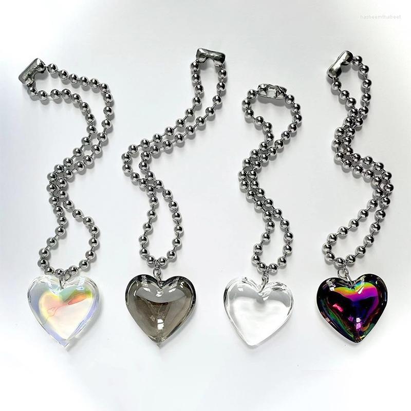 Pendant Necklaces Y2K Jewelry Transparent Heart Necklace For Women Fashion Punk Vintage Laser Love Korean Charm 90s Aesthetic
Pendant Necklaces Y2K Jewelry Transparent Heart Necklace For Women Fashion Punk Vintage Laser Love Korean Charm 90s Aesthetic