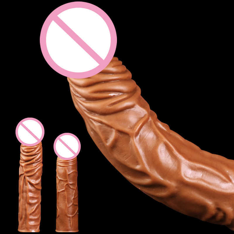 Sex Toy Massager Vibrator Penis Enlargement Reusable Extender Sleeve Delay Ejaculation Dick Male Dildo Enlargers Toys For Men VO5S
