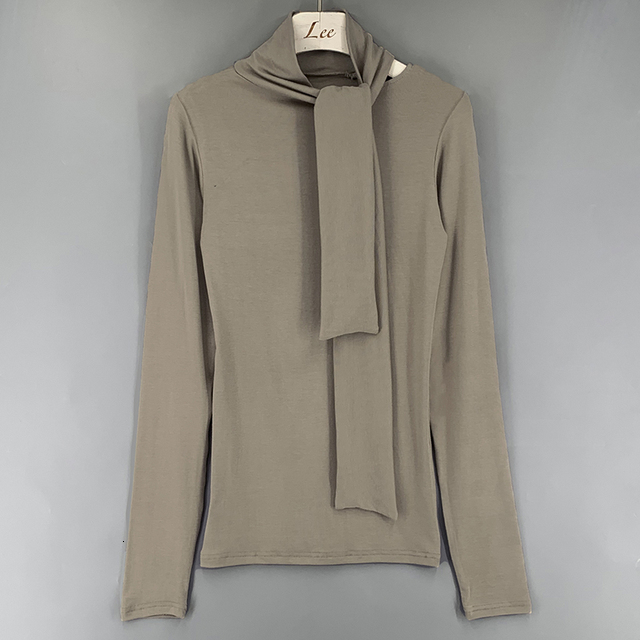 Women's TShirt Solid Basic Long Sleeve Womens Tshirt Casual Black White Slim Fashion Off Shoulder Top T Ladies Korean Tee 230110