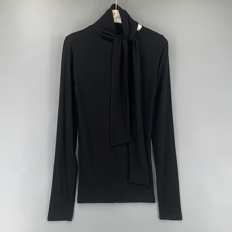 Women's TShirt Solid Basic Long Sleeve Womens Tshirt Casual Black White Slim Fashion Off Shoulder Top T Ladies Korean Tee 230110