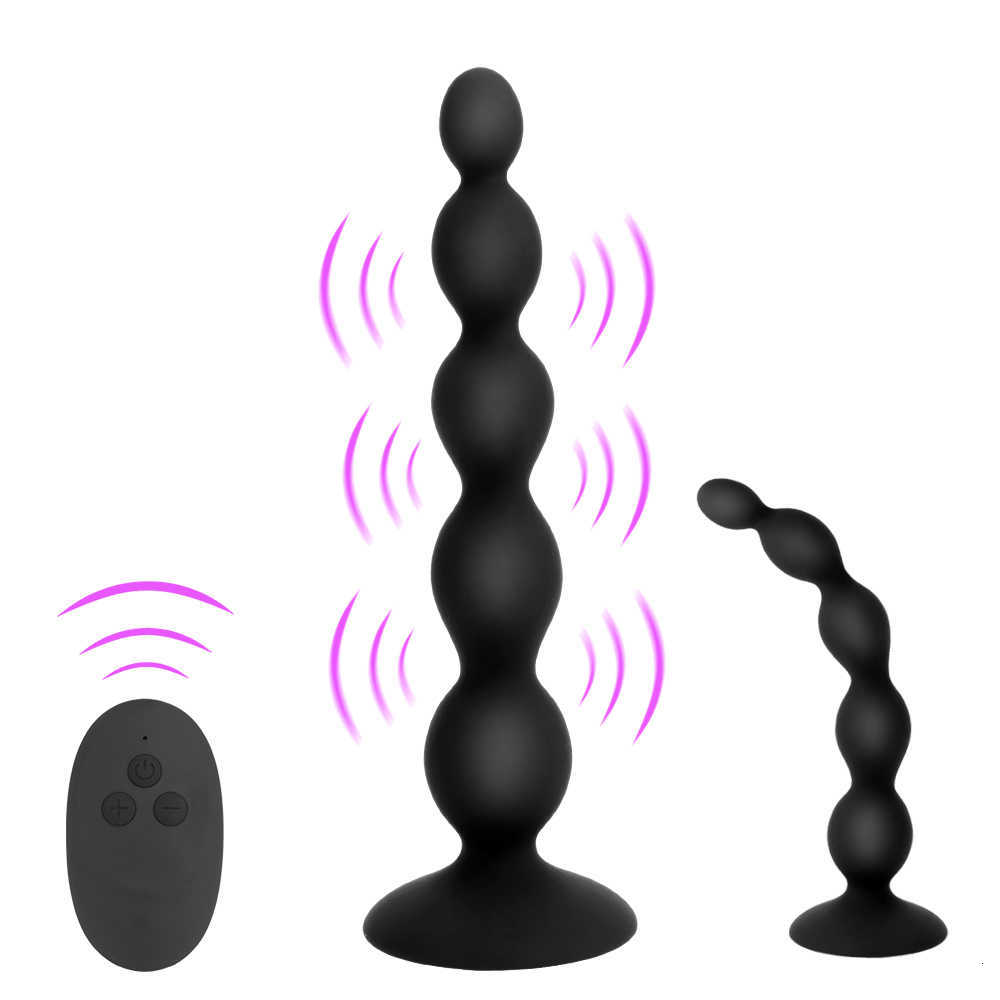 Sex Toy Massager Vibrator IKOKY Anal Beads Butt Plug Prostate Massage 10 Speed Dual Motor Remote Control Anus Stimulator Toys For Men Women