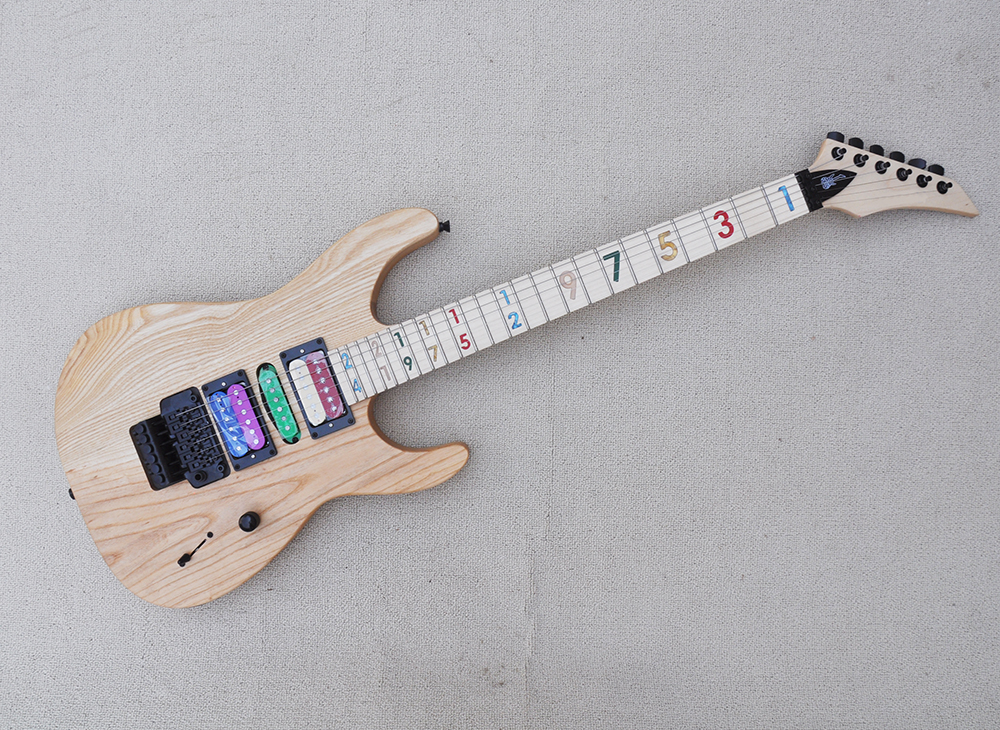 Natural Wood Color Electric Guitar with Floyd Rose Maple Fretboard 24 Frets Can be Customized
Natural Wood Color Electric Guitar with Floyd Rose Maple Fretboard 24 Frets Can be Customized
