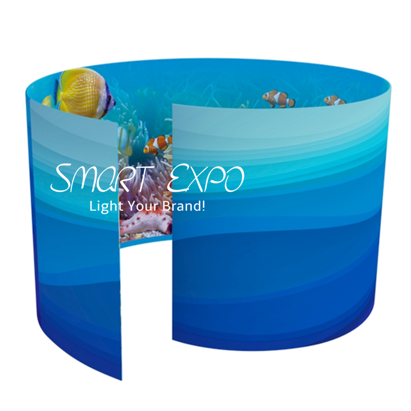360 Photo Booth Enclosure Advertising Display Customizable Photobooth Backdrop with Double Custom Artworks Printing