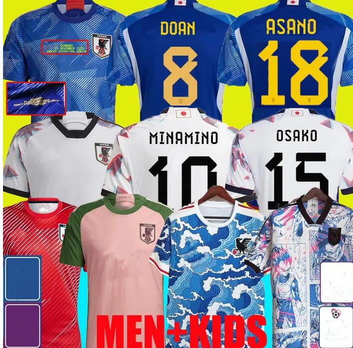 Japan 2022 Soccer Jersey MINAMINO NAGATOMO DOAN YOSHIDA ASANO 2023 match day details special-edition 22 23 Football Shirt OSAKO men set kids kit Player Fans women
Japan 2022 Soccer Jersey MINAMINO NAGATOMO DOAN YOSHIDA ASANO 2023 match day details special-edition 22 23 Football Shirt OSAKO men set kids kit Player Fans women