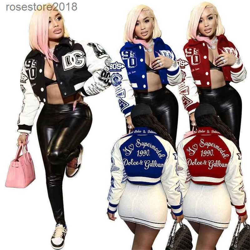 2023 Womens Jackets Designer New Color Blocking Coat Single Breasted Letter Printed Baseball Jersey Sports Top, Blue
2023 Womens Jackets Designer New Color Blocking Coat Single Breasted Letter Printed Baseball Jersey Sports Top, Blue
