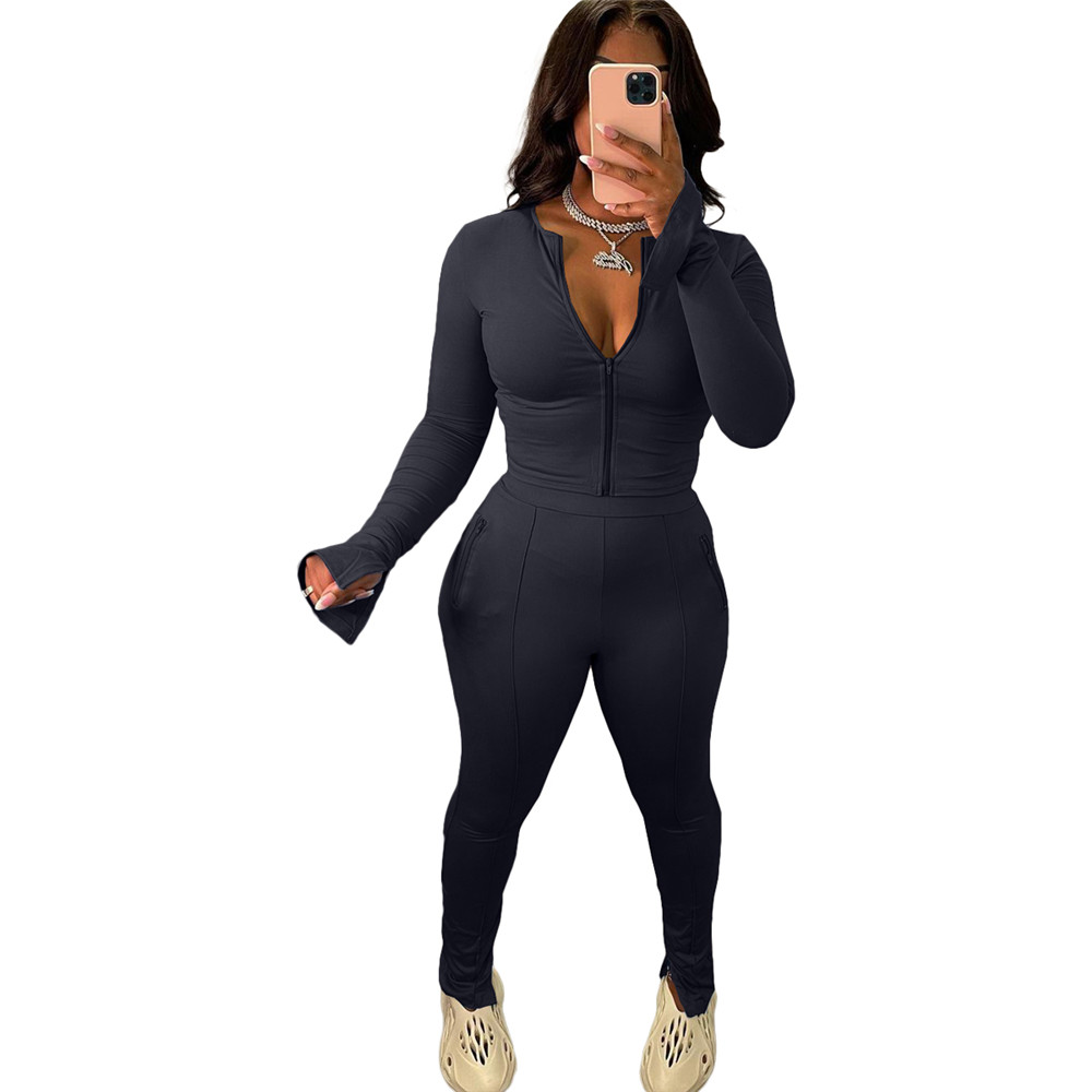 Fall Winter Clothes Women Tracksuits Long Sleeve Outfits Solid Jacket and Pants Two Piece Sets Outwork Sportswear Casual Jogger suits Solid Sweatsuits