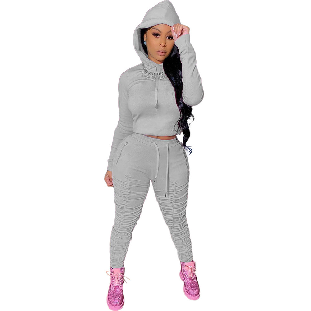 Fall Winter Jogger Suits Women Tracksuits Long Sleeve Pullover Hooded Hoodie And Pants Two Piece Sets Matching Sweatsuits Casual Sportswear Clothing 8