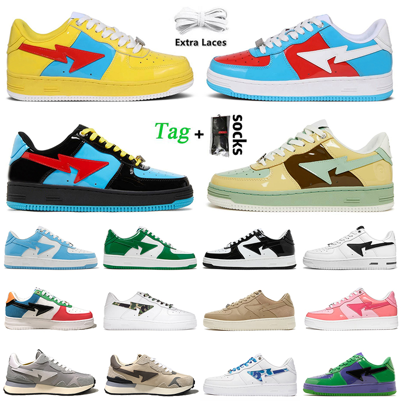 Bapesta Baped Sta Casual Shoes JJJJound Designer Bapestas SK8 ABC Camo Pink Patent Leather Black White Blue Grey Women Mens Jogging Trainers Platform Sneakers, C19 pastel pink 36-40
Bapesta Baped Sta Casual Shoes JJJJound Designer Bapestas SK8 ABC Camo Pink Patent Leather Black White Blue Grey Women Mens Jogging Trainers Platform Sneakers, C19 pastel pink 36-40