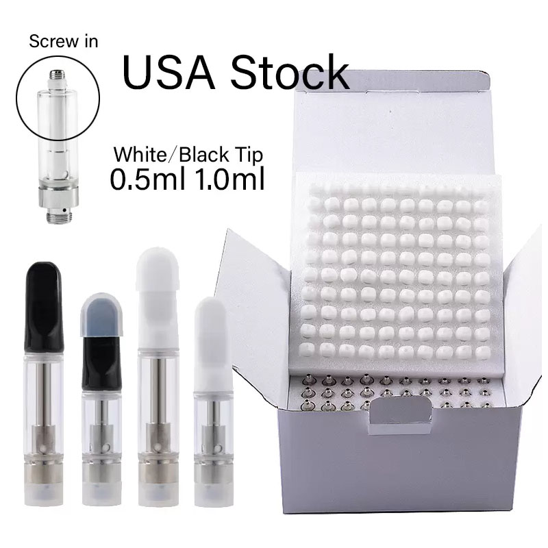 USA Stock Th205 Atomizers Screw In Lock Empty Carts Vape Cartridges Packaging 0.5ml 1.0ml Glass Tank Thick Oil Dab Pen Vaporizer 510 Thread
USA Stock Th205 Atomizers Screw In Lock Empty Carts Vape Cartridges Packaging 0.5ml 1.0ml Glass Tank Thick Oil Dab Pen Vaporizer 510 Thread