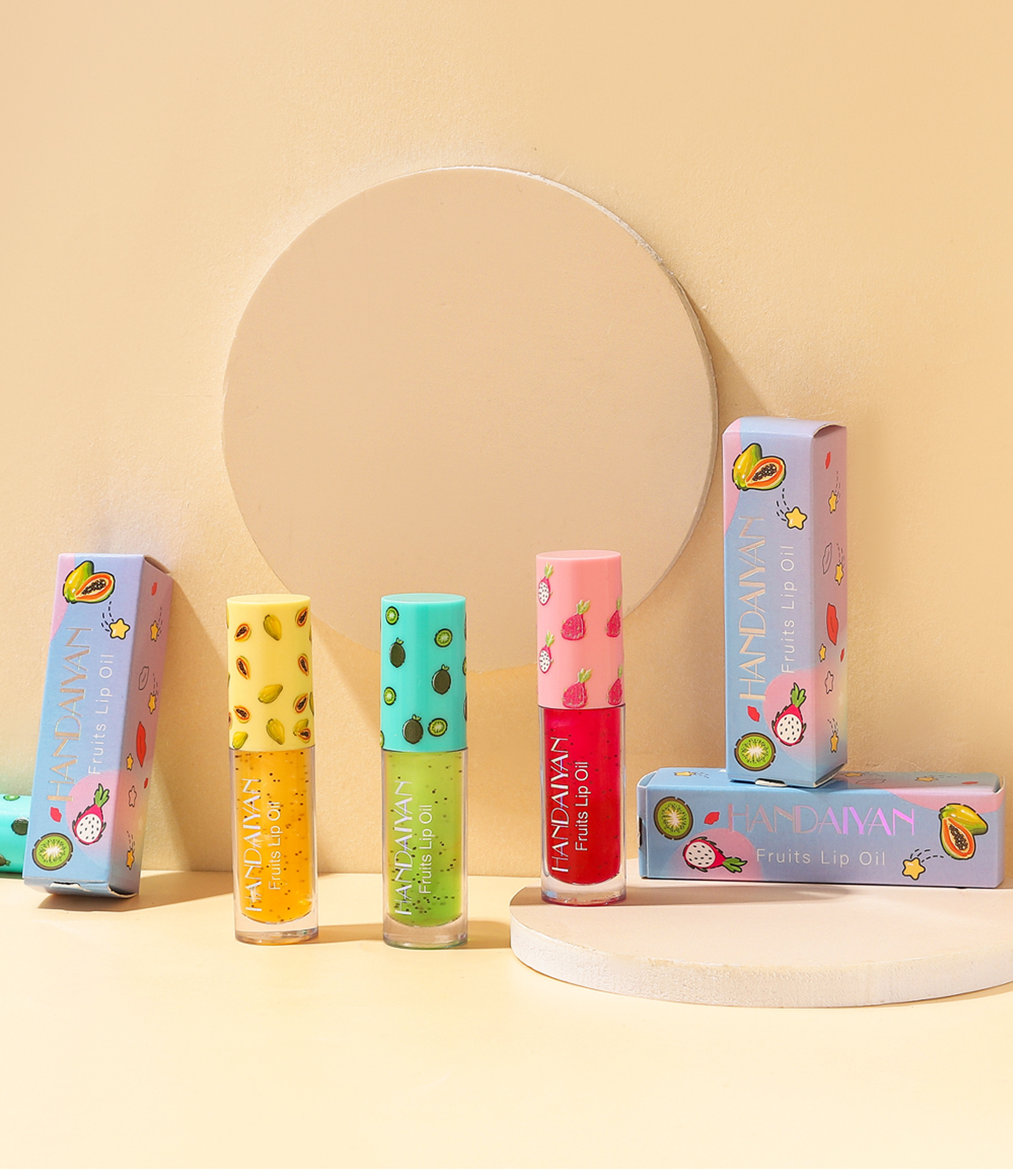 HANDAIYAN Makeup Fruit Series Lip gloss Lipstick Moisturizing Transparent Lip Balm Removing Dead Skin and Fading Lip Lines lipstick, Mixed color
HANDAIYAN Makeup Fruit Series Lip gloss Lipstick Moisturizing Transparent Lip Balm Removing Dead Skin and Fading Lip Lines lipstick, Mixed color